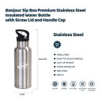 SIP Box Premium Water Bottle 500ml - Steel Grey