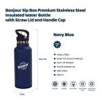 SIP Box Premium Water Bottle 500ml - Navy Blue