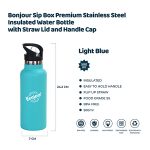 SIP Box Premium Water Bottle 500ml - Light Blue