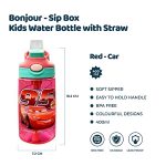 SIP Box Kids Water Bottle 400ml - Red Car