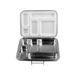 STEEL Box White - 5 Compartment Stainless Steel Bento Lunch Box