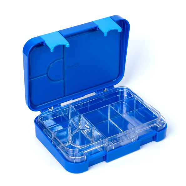 SNAX Box Dual Clip Bento Mini Lunch Box - Blue Monster Truck