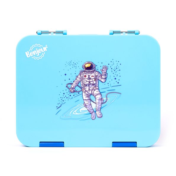 TIFF Box Dual Clip Bento Lunch Box - Blue Astronaut