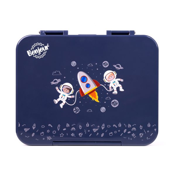 TIFF Box Uni Clip Bento Lunch Box - Blue Spaceman