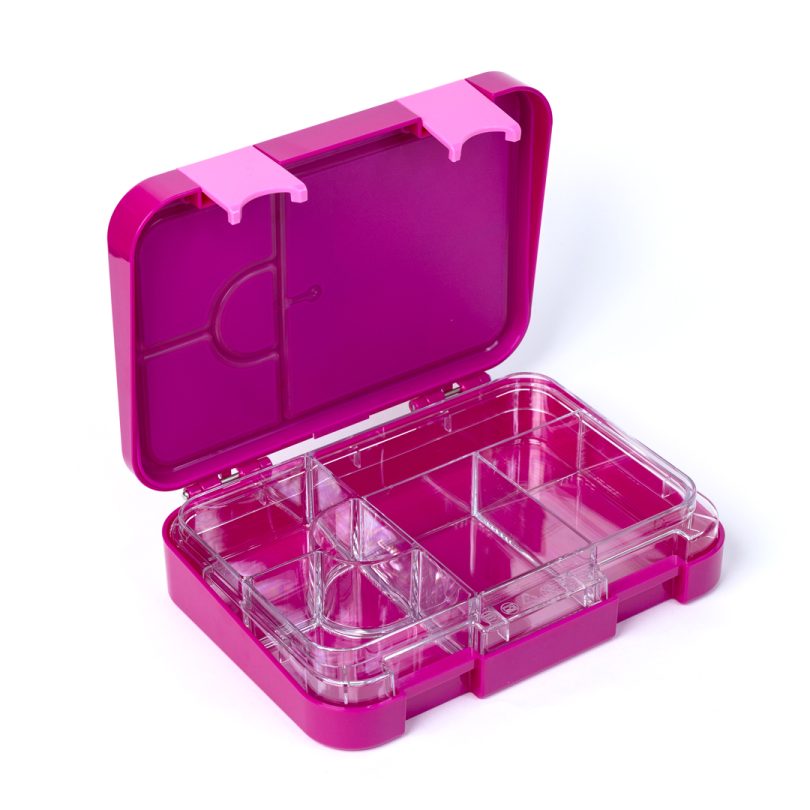 SNAX Box Dual Clip Bento Mini Lunch Box- Pink Ballerina