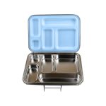 STEEL Box Light Blue - 5 Compartment Stainless Steel Bento Lunch Box