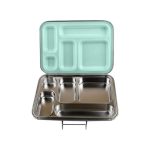 STEEL Box Light Green - 5 Compartment Stainless Steel Bento Lunch Box