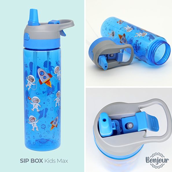 SIP Box Kids Max Tritan Water Bottle 750ml - Blue Spaceman