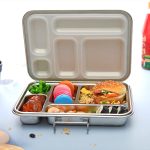 STEEL Box White - 5 Compartment Stainless Steel Bento Lunch Box