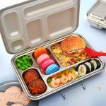 STEEL Box White - 5 Compartment Stainless Steel Bento Lunch Box