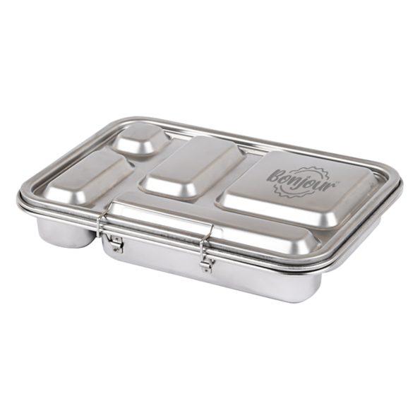 STEEL Box Green - 5 Compartment Stainless Steel Bento Lunch Box