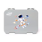 SNAX Box Dual Clip Bento Mini Lunch Box - Grey Spaceman