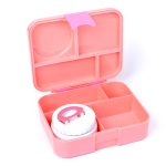 THERM Box - Tritan 4 Compartment Bento Lunch Box with insulated food jar - Pink