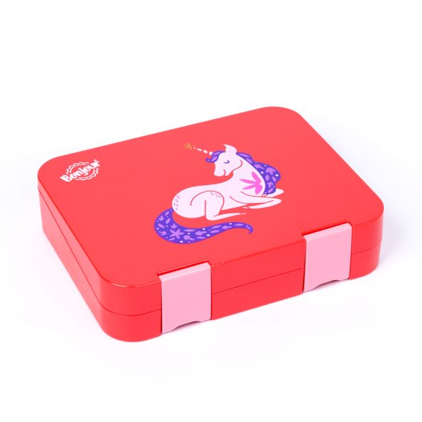 TIFF Box Dual Clip Bento Lunch Box - Pink Unicorn