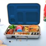 STEEL Box Purple - 5 Compartment Stainless Steel Bento Lunch Box