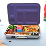 STEEL Box Blue - 5 Compartment Stainless Steel Bento Lunch Box